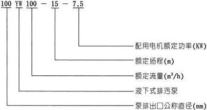 YW無堵塞液下式好色先生APP下载安装型號意義