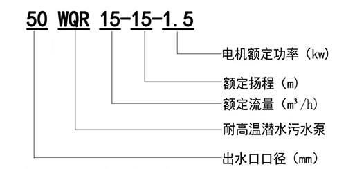 WQR耐高溫潛水好色先生APP下载安装型號意義
